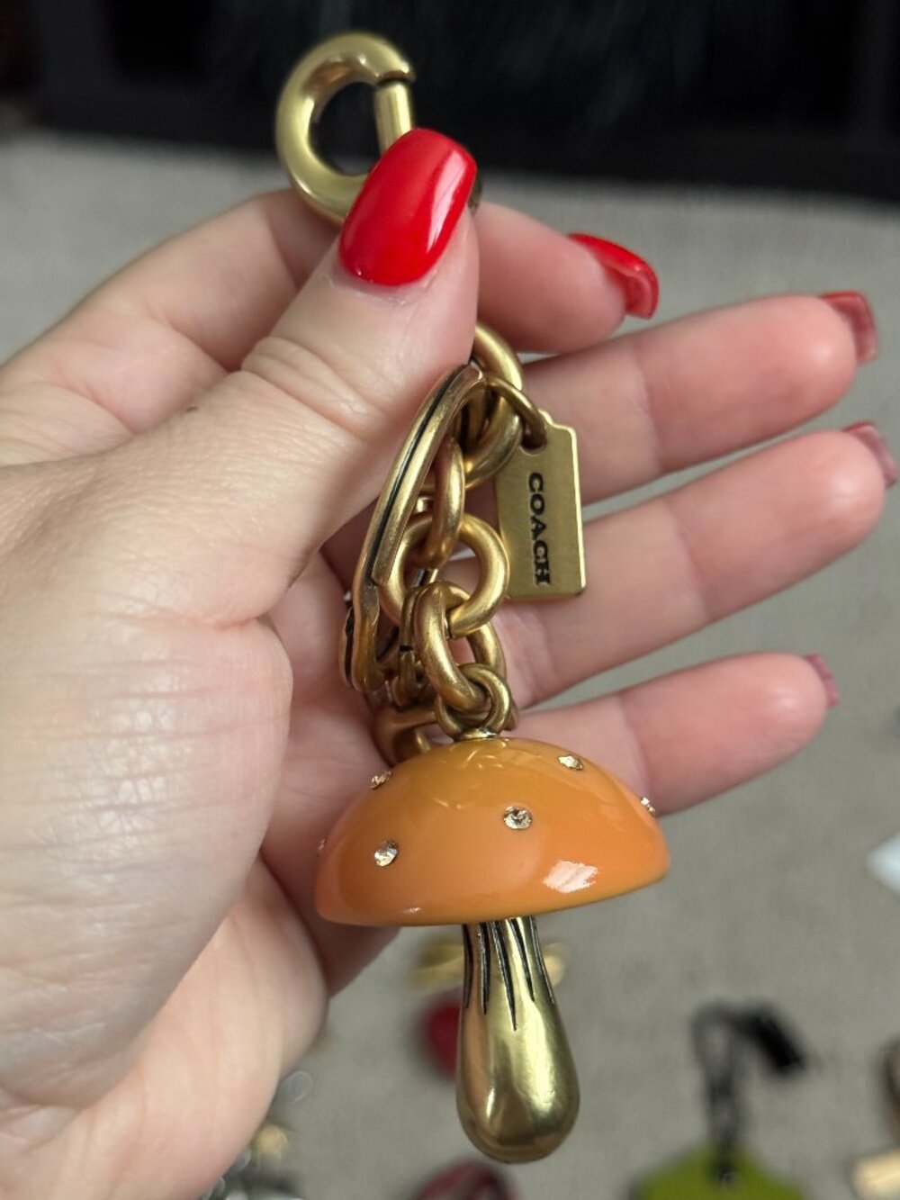 Coach mushroom charm, NWOT